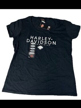 NEW Harley Davidson Women’s Size Medium Tshirt Black St Croix Wisconsin #4191